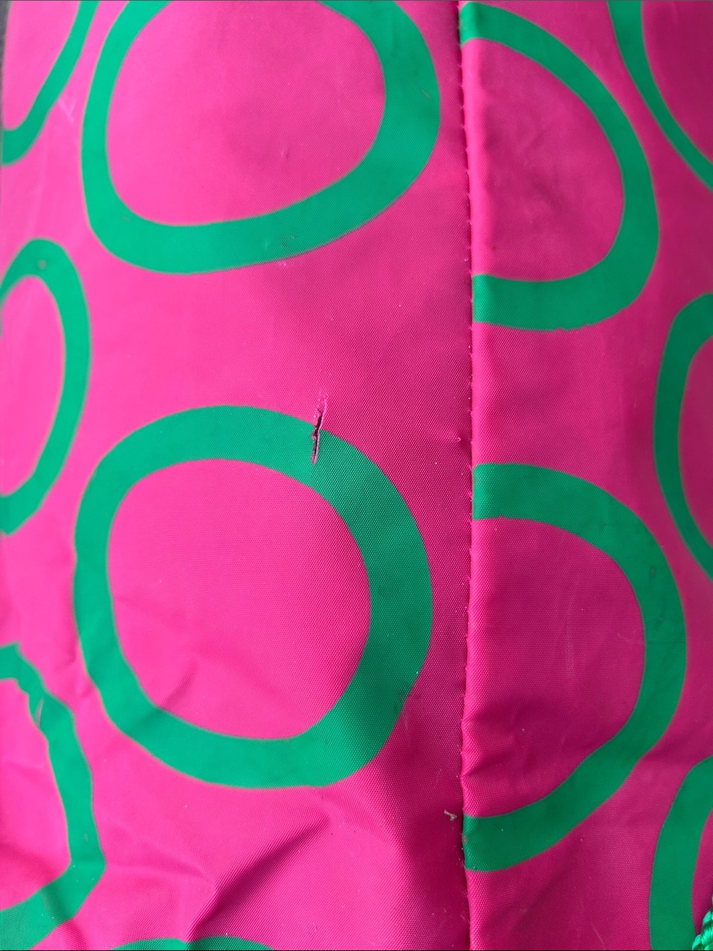 United Colors Of Benetton Vintage Y2K Pink and Green Drawstring Storage Sack - Picture 7 of 8